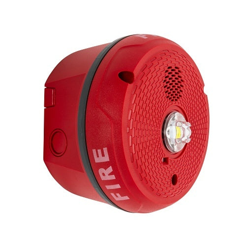Outdoor ceiling-mounted horn strobe by System Sensor, L-Series PC2RKLED with bright LED illumination and durable construction.