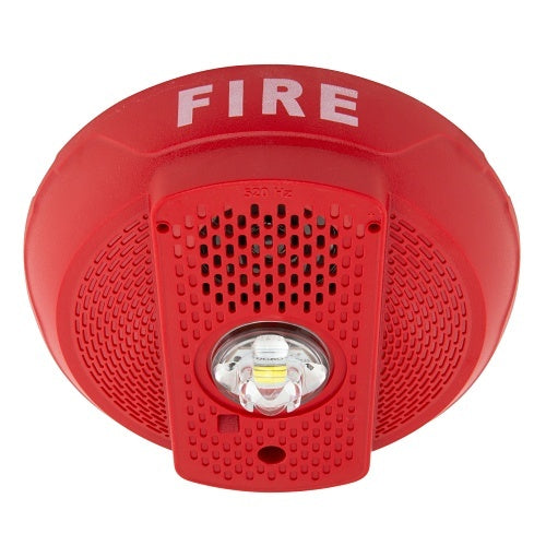 System Sensor PC2RLED-LF Ceiling Mount Strobe Sounder Low-Frequency Red