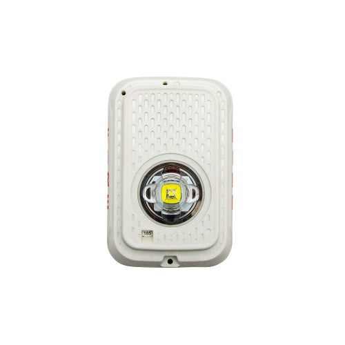 System Sensor SGWLED Series compact wall strobe with bright LED alert light on a wall mount.