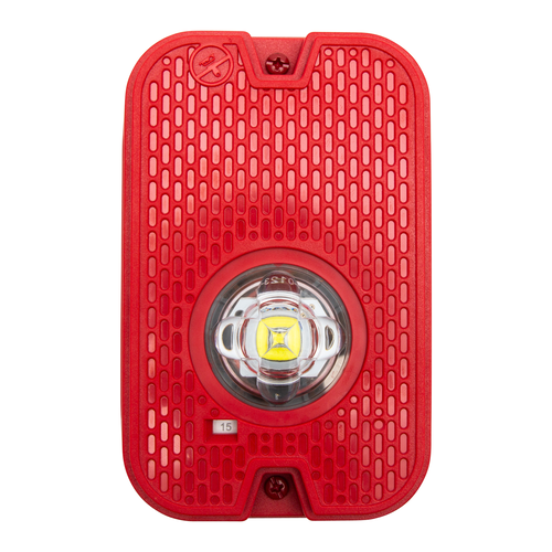 System Sensor SGRKLED Compact Wall-Mounted LED Strobe, "FIRE", Red