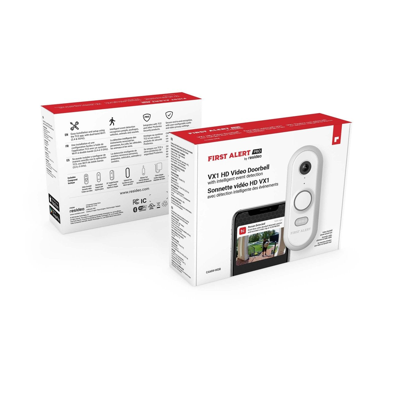 First Alert PRO CAMW-WDB VX1 HD Video Doorbell