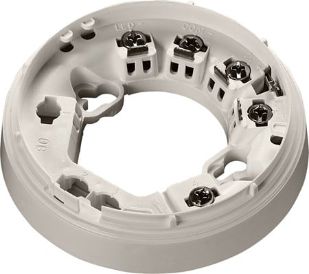 Apollo Orbis Marine TimeSaver Base Continuity Switch for fire alarms, shown mounted on a panel with wiring connections.
