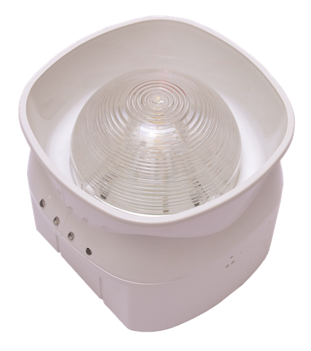 Apollo 58000-040APO Discovery Open-Area Voice Sounder VID - White Body (Red Flash) - Isolating