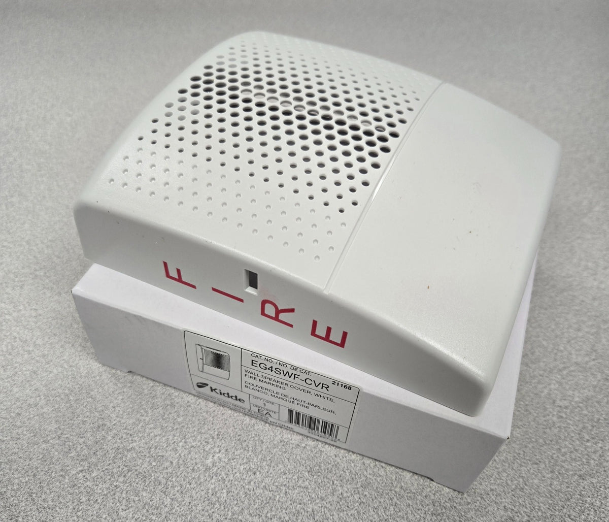 Kidde EG4SWF-CVR Genesis wall speaker replacement cover, white, FIRE marking