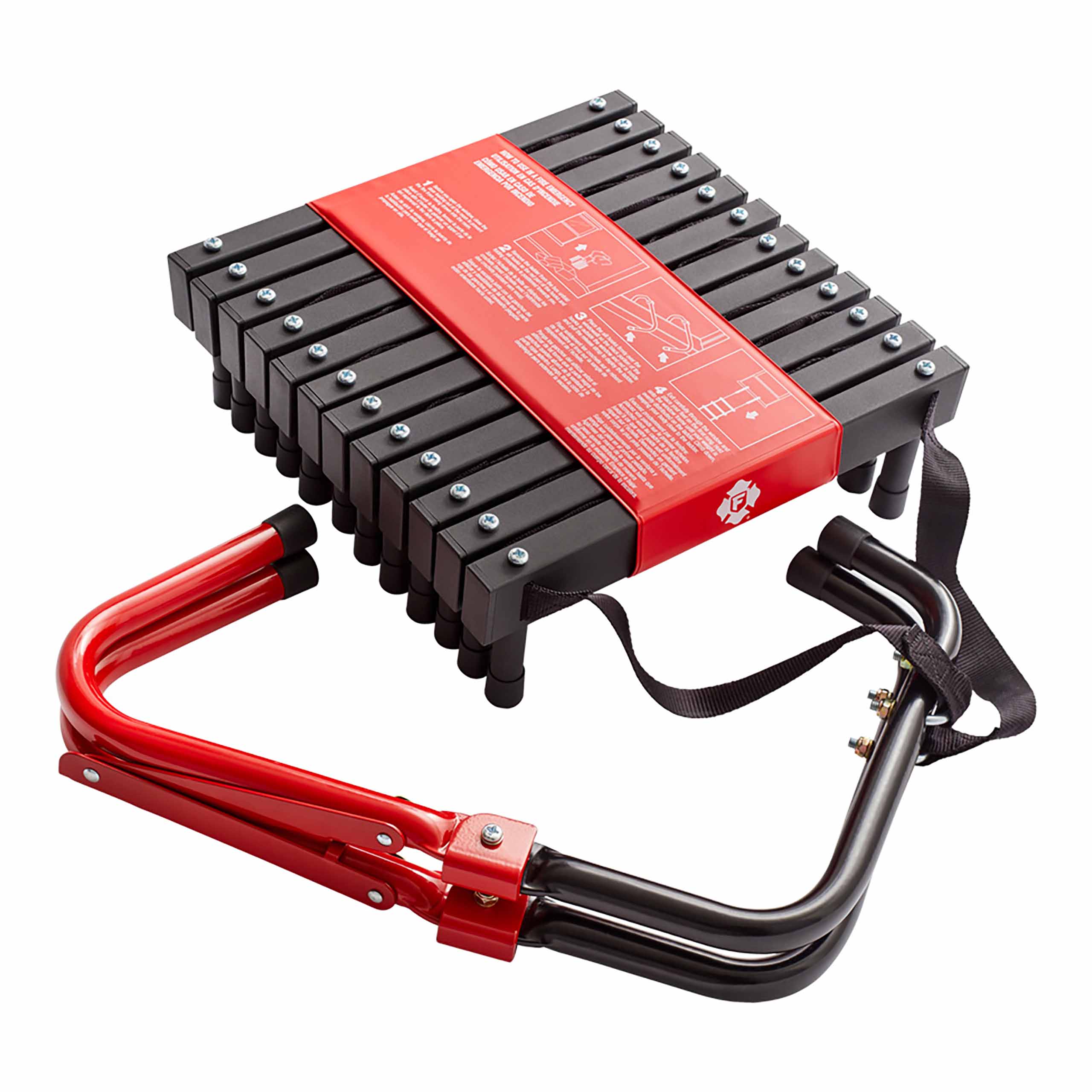 BRK Electronics 1047153 Two-Story Fire Escape Ladder, Steel, Anti-Slip