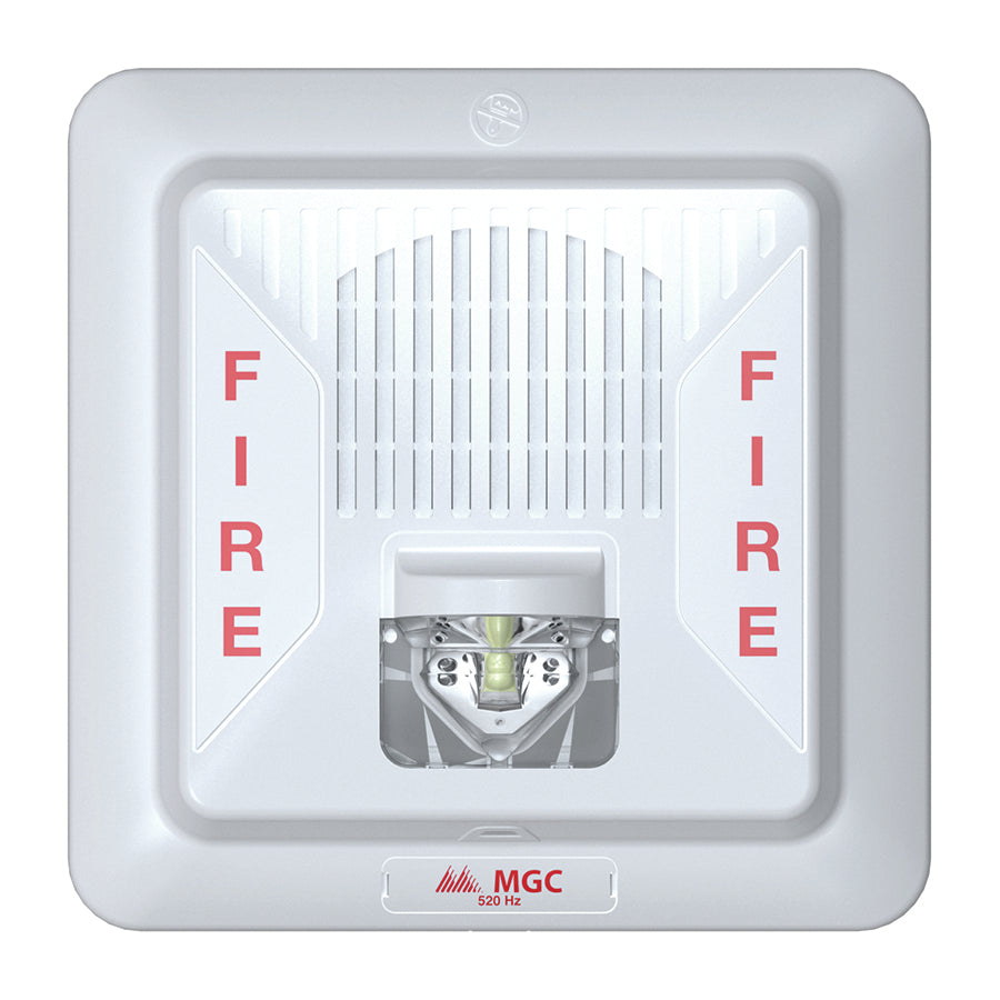 Secutron FHS-400-LF-WW-PK10 White Wall Mount Low Frequency Sounder/Strobe - Package of 10