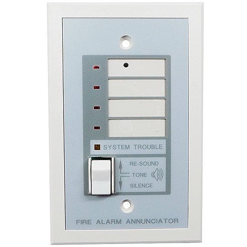 Fire-Lite RZA-4XF Remote Annunciator, Single-Gang - The Fire Alarm Supplier
