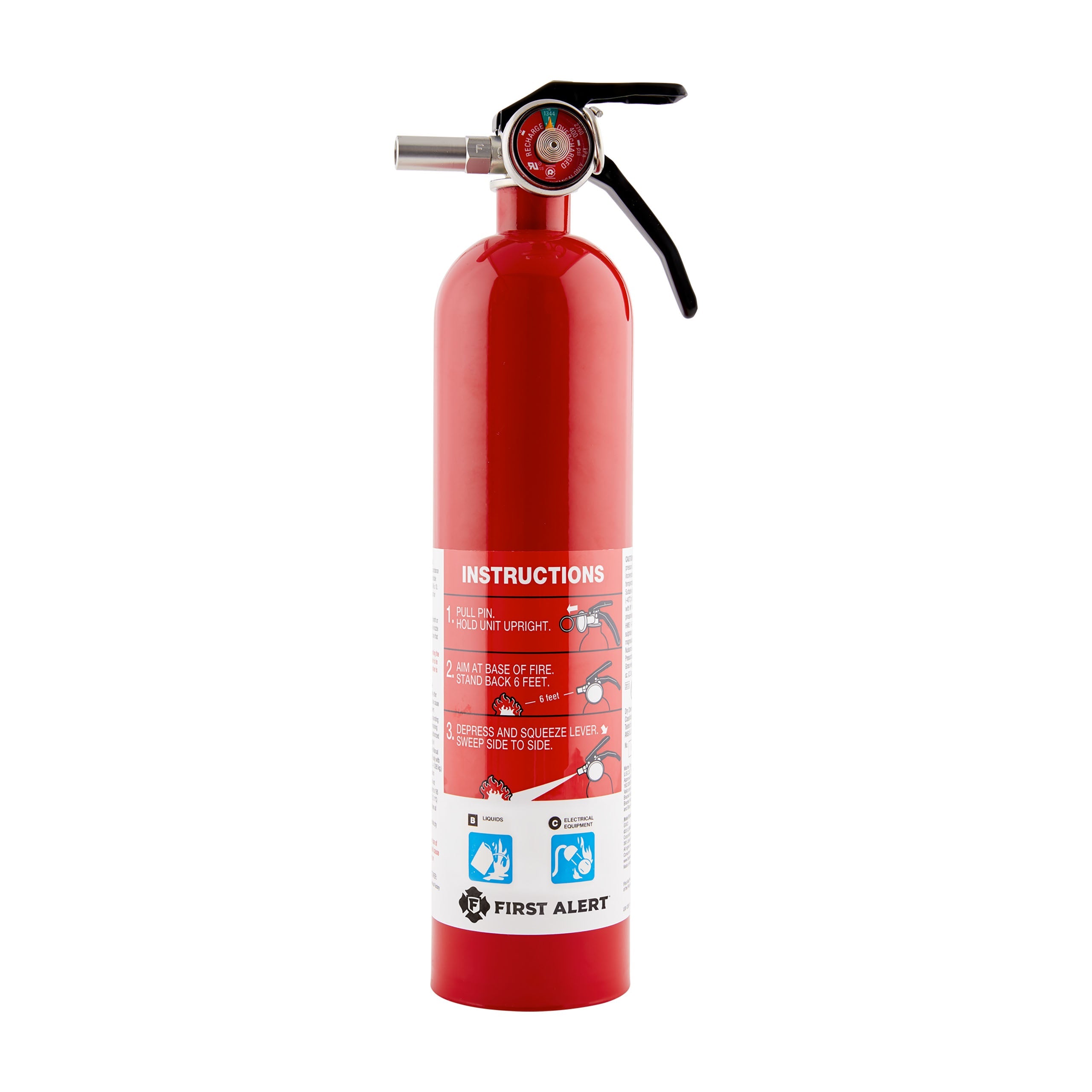 First Alert GARAGE10 Rechargeable Garage Fire Extinguisher UL Rated 10-B:C