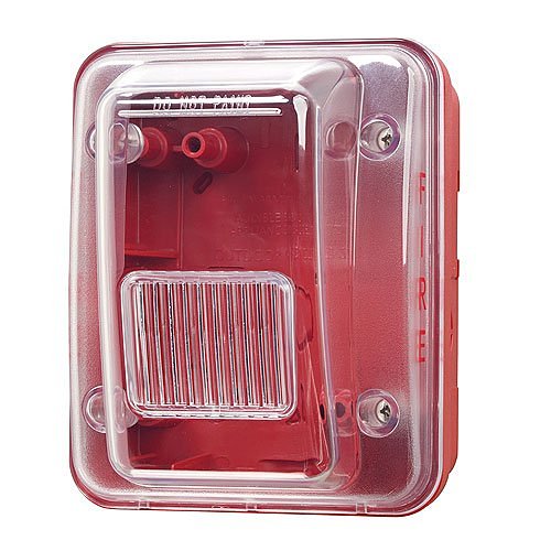 Gentex GOE-R Outdoor Enclosure Back Box, Red Faceplate FIRE Text - The Fire Alarm Supplier
