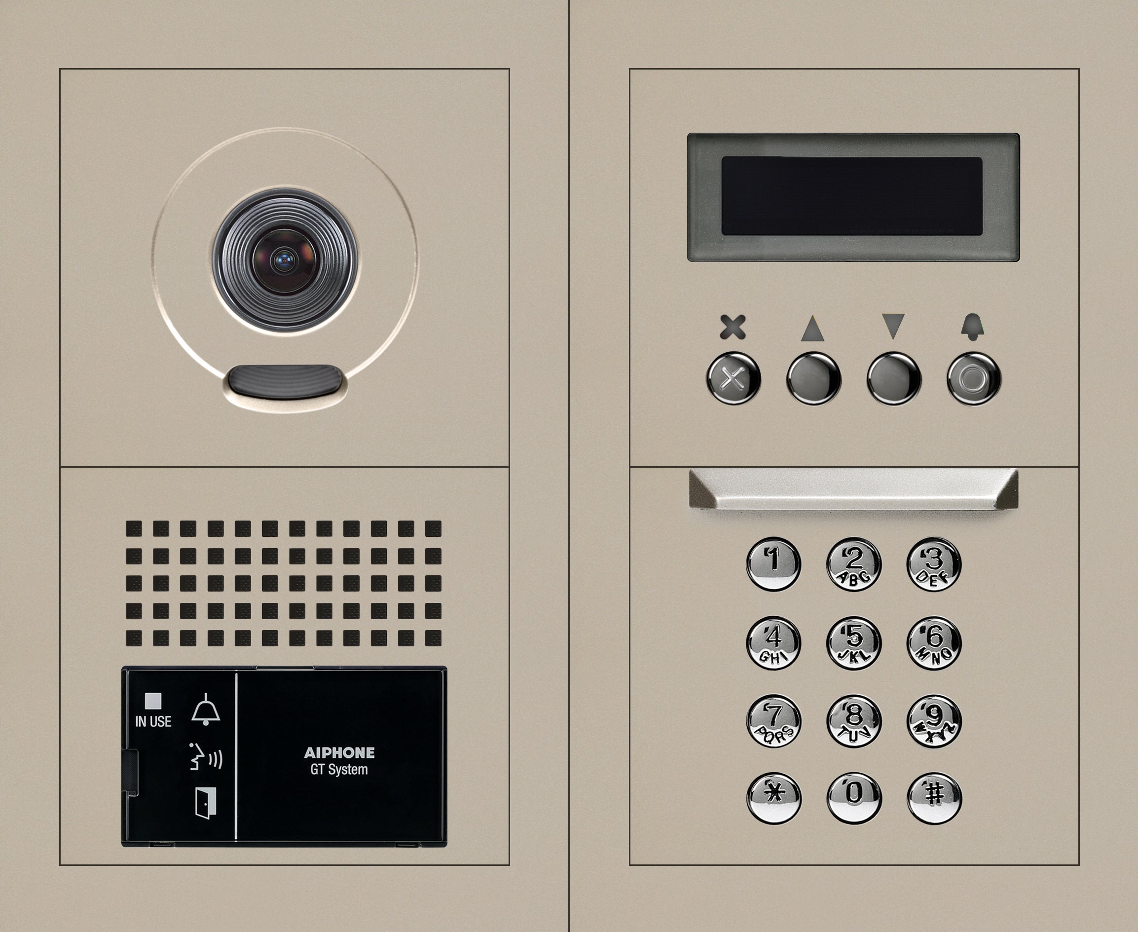 Aiphone GTV-DES202B 10-Key Video Entrance Panel Kit, 2×2 Size