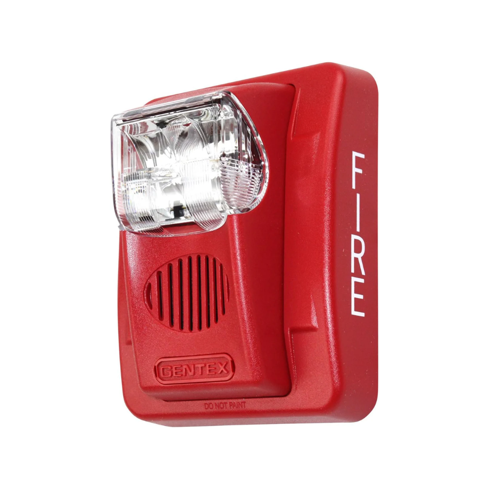 Gentex GEC3-24WR 24VDC Selectable Candela Low Profile Evacuation Horn Strobe - The Fire Alarm Supplier