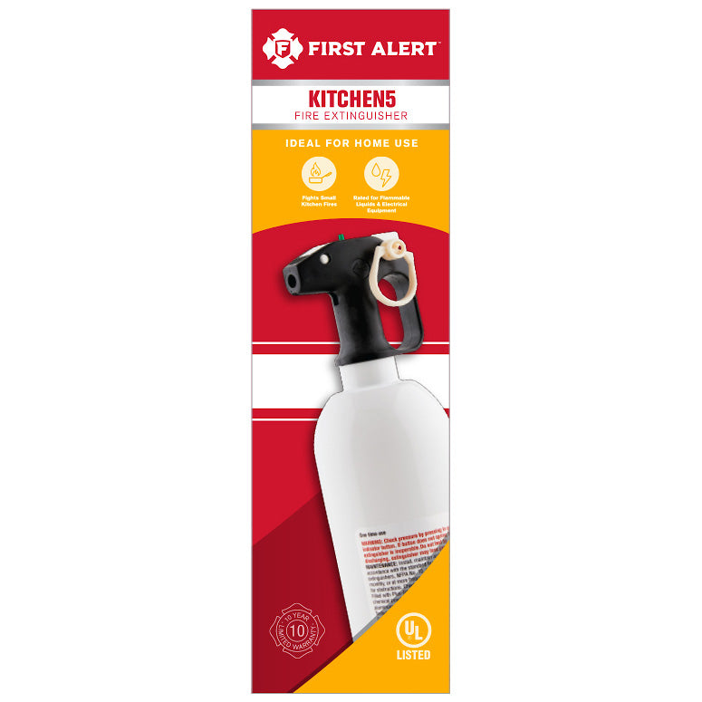 First Alert KITCHEN5 KFE2S5 Kitchen Fire Extinguisher UL Rated 5-B:C, White - image 3
