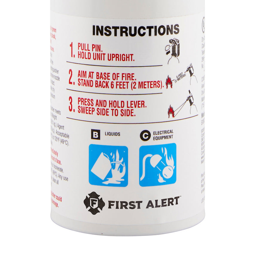 First Alert KITCHEN5 KFE2S5 Kitchen Fire Extinguisher UL Rated 5-B:C, White - image 4