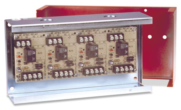 APC MR-104/C/R Relay, Enclsr, Metal, 4 SPDT, Red