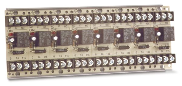 APC MR-808/T MR-800 Multi-Voltage Relays, SPDT, 8 Module, Track Mount