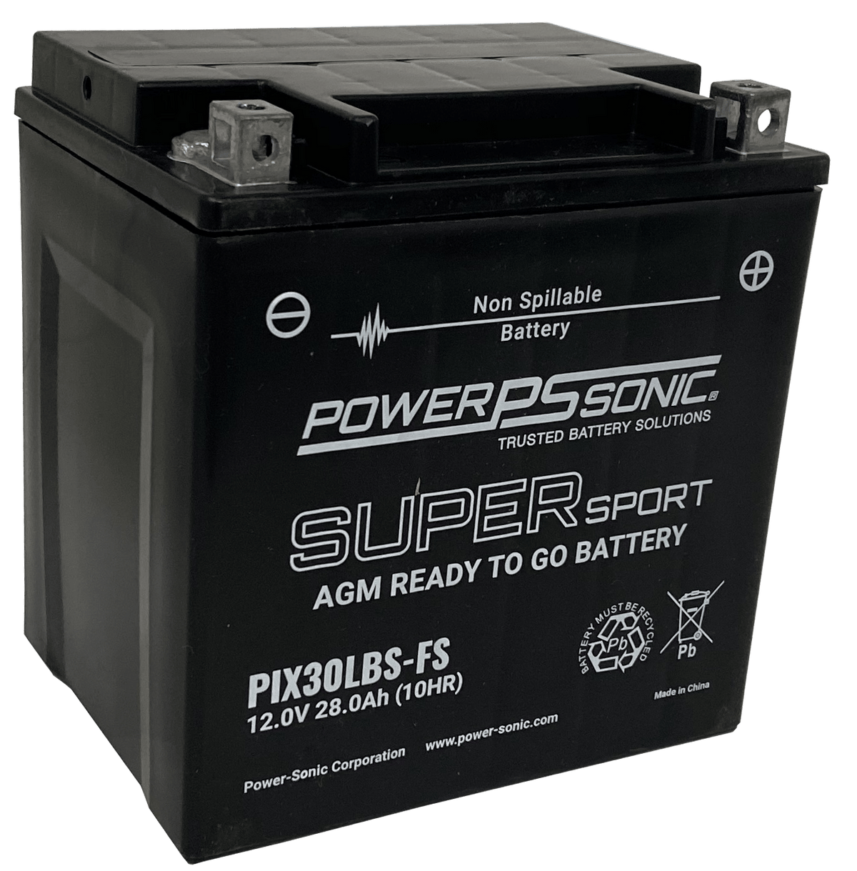 Power Sonic PIX30LBS-FS Sealed 12V 28Ah