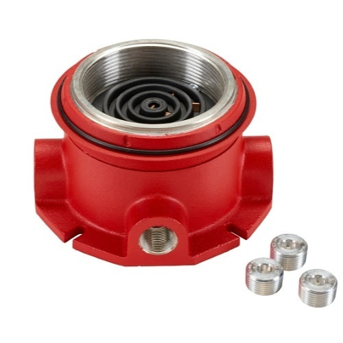 Potter CMXC-R-SB mounting bracket for FSEX explosion-proof strobes used in fire alarm systems, shown mounted on a wall.