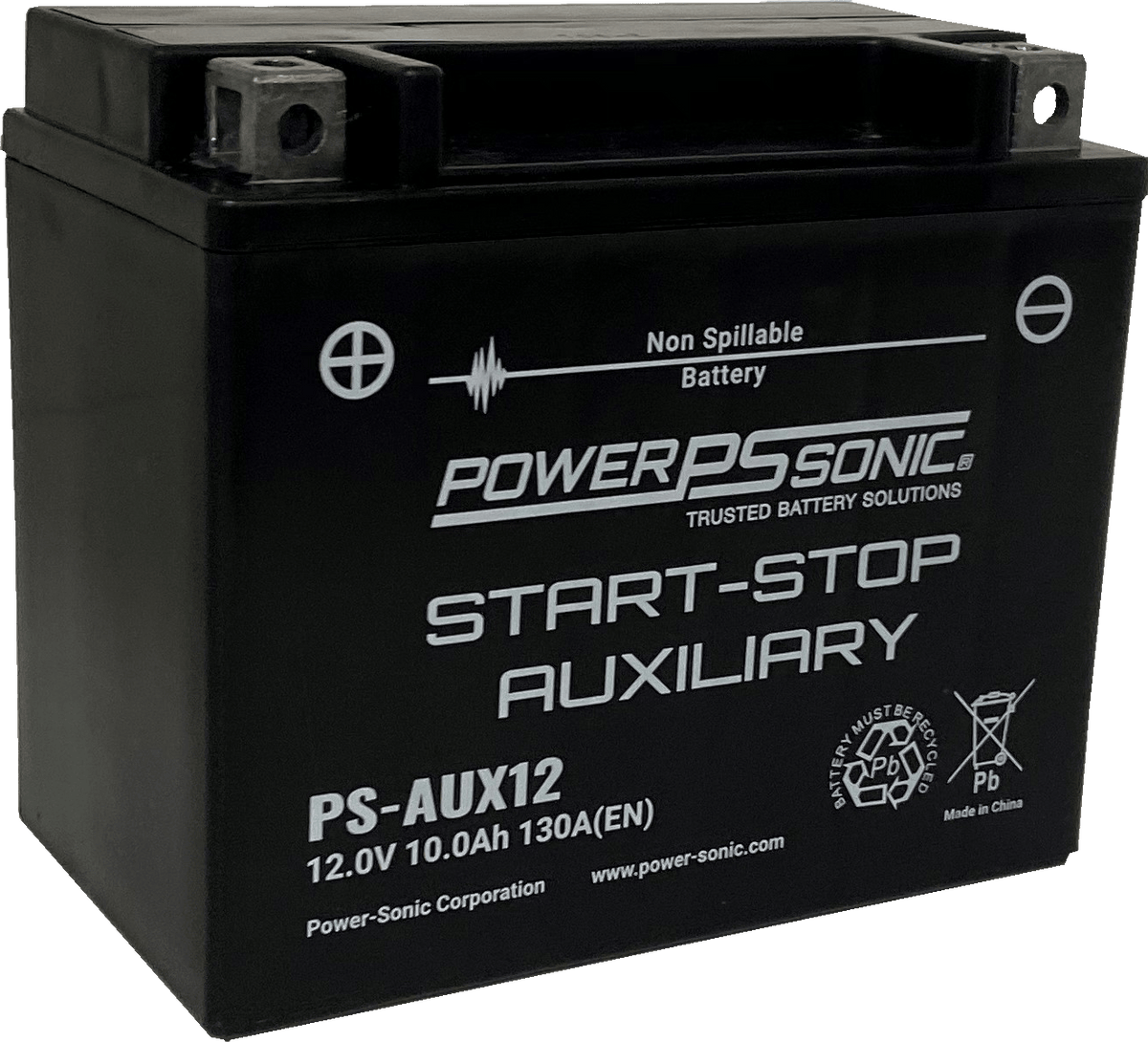 Power Sonic PS-AUX12 12V10.0Ah 130A(EN); Auxiliary Automotive