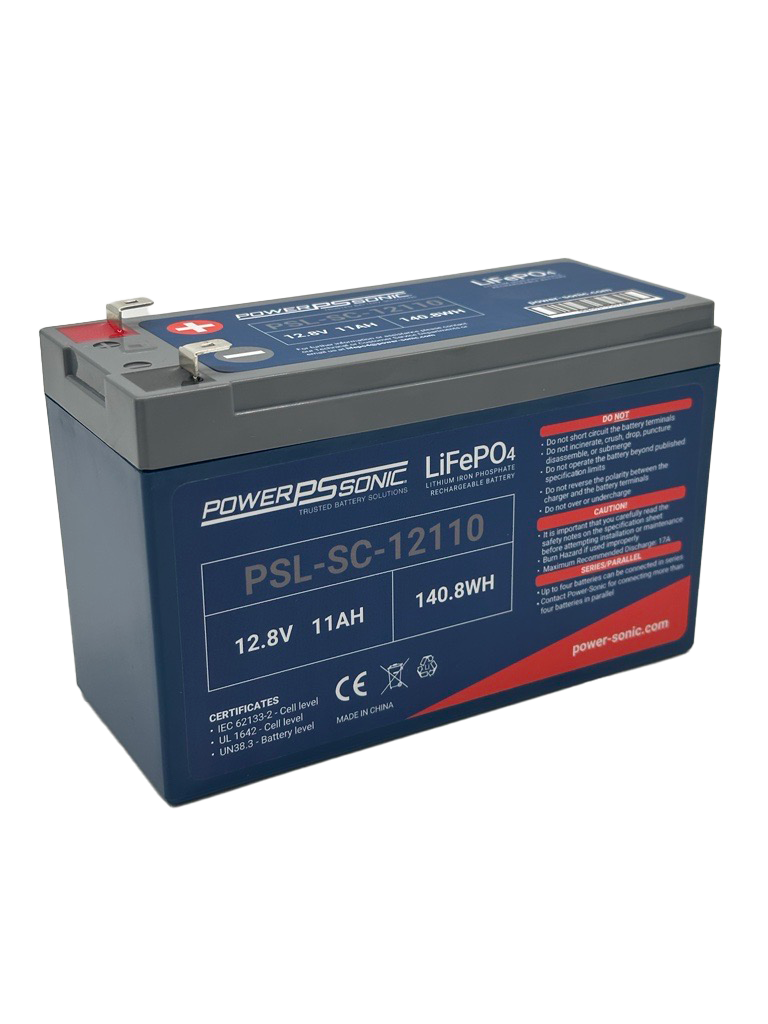Power Sonic PSL-SC-12110 LiFePO4;SeriesCapable;12.8V;11Ah 141Wh;F2;ABS;V0