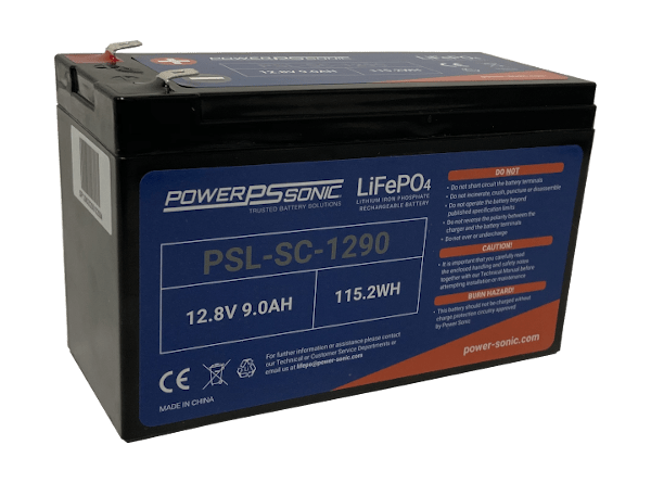 Power Sonic PSL-SC-1290 F2 PSL-SC-1290 12.8V 9Ah LiFePO4