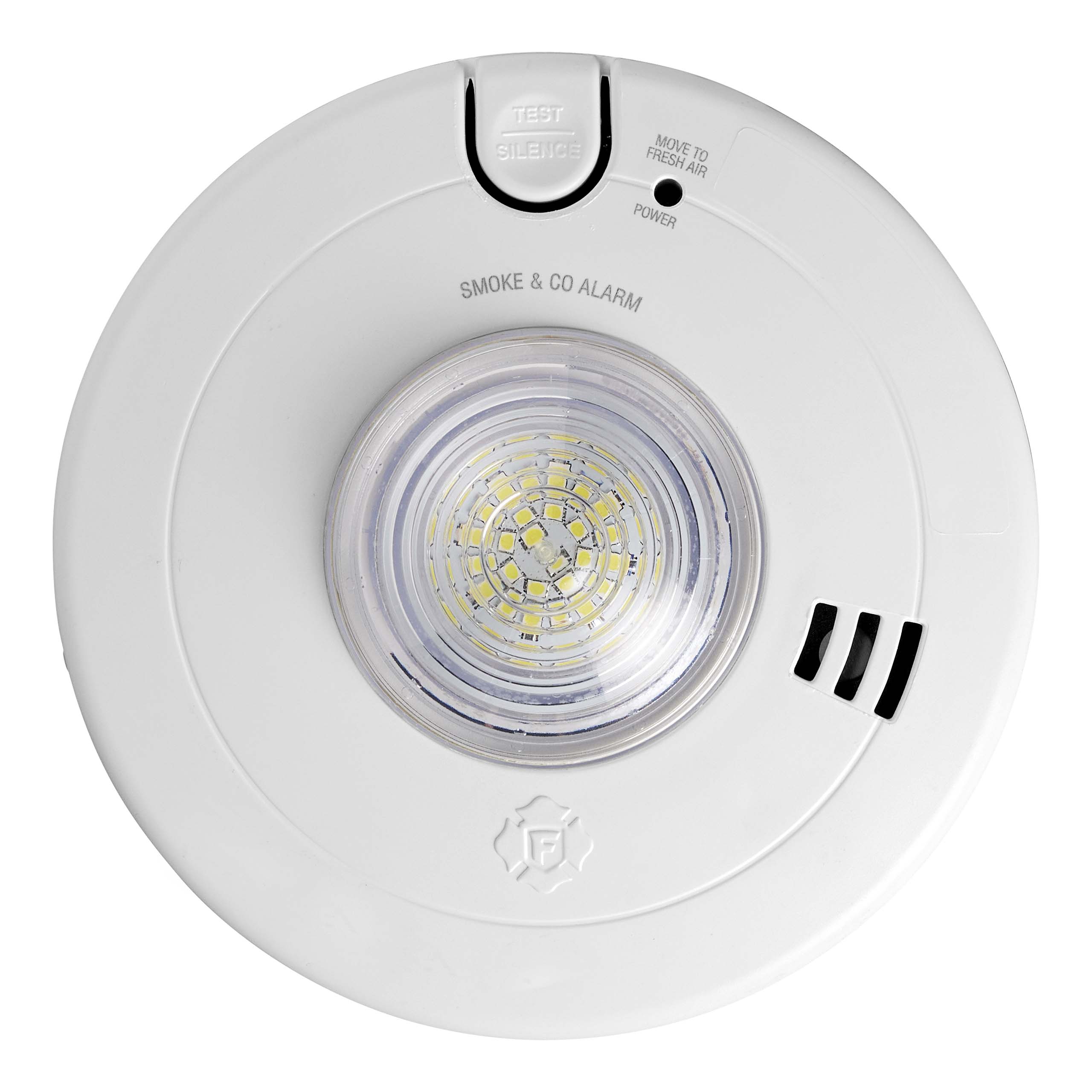 BRK Electronics SMCO110LED-AC Hardwired Combo Smoke CO Alarm 10-Year Lithium Battery LED Strobe Photoelectric CO Sensor