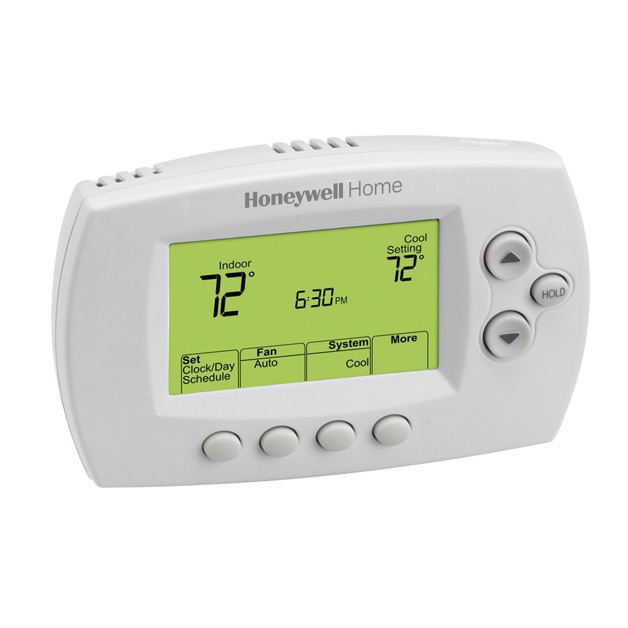 Resideo Honeywell Home YTH6320R1001/U thermostat with equipment module, digital display and control panel for home climate.