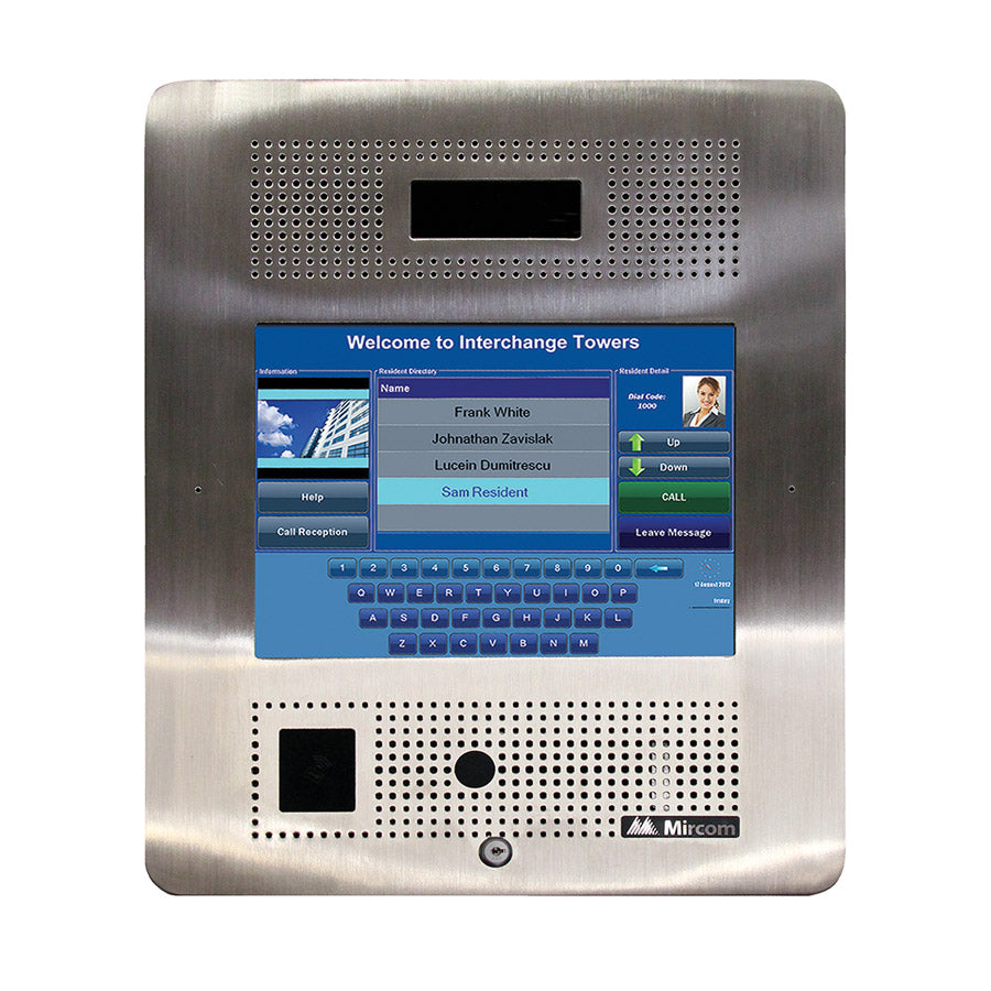Mircom TX3-TOUCH-F15-E Flush Mount Touch Screen Video Intercom System