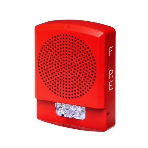 Eaton Wheelock ELMTSR-A Eluxa, Multitone Strobe Horn, Red, Wall, 24V, Agent Lettering, Clear Lens - image 2