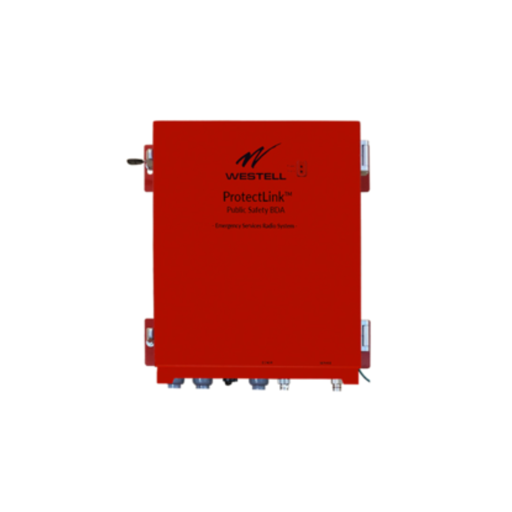 Westell ProtectLink Optical Remote BDA for 700-800 MHz Class A, compact device with ports and indicators for signal boosting
