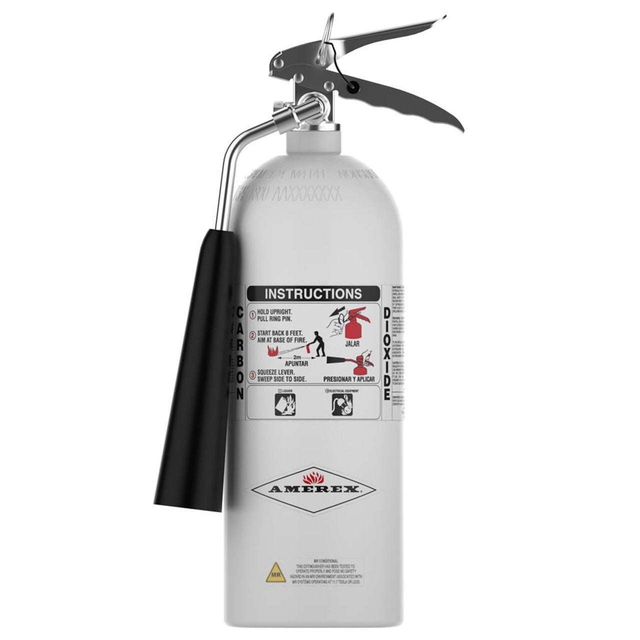 Amerex 322NM Fire Extinguisher, CO2, 5lb, NonMagnetic, 5BC, With Wall Bracket - The Fire Alarm Supplier
