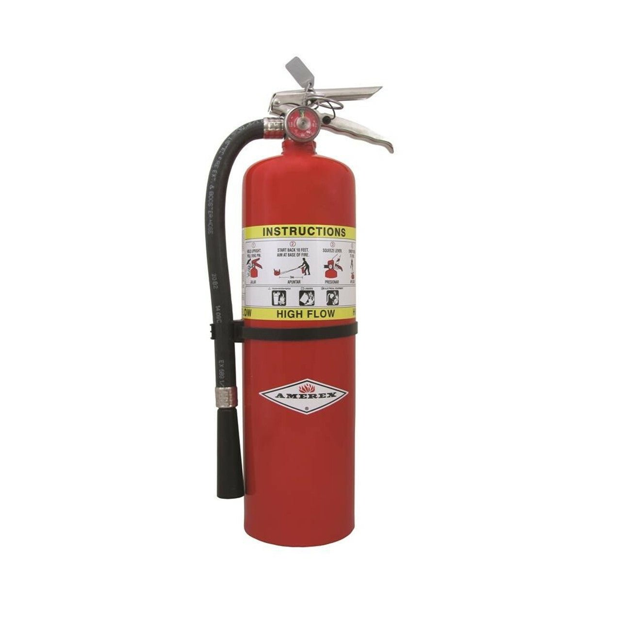 Amerex 720 High Flow Fire Extinguisher, ABC, 10lb, 1A20BC With Wall Bracket - The Fire Alarm Supplier