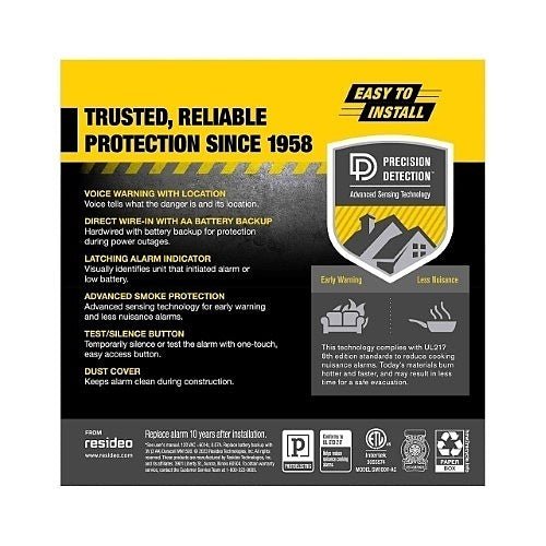 BRK SM100V - AC Interconnect Hardwire Smoke Alarm with Battery Backup (1046721) - The Fire Alarm Supplier
