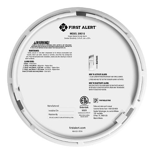 BRK SM210 10 - Year Sealed Battery Smoke Alarm (1046741) - The Fire Alarm Supplier