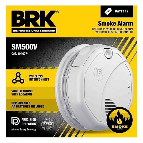 BRK SM500V Interconnect Battery - Operated Smoke Alarm (1046774) - The Fire Alarm Supplier
