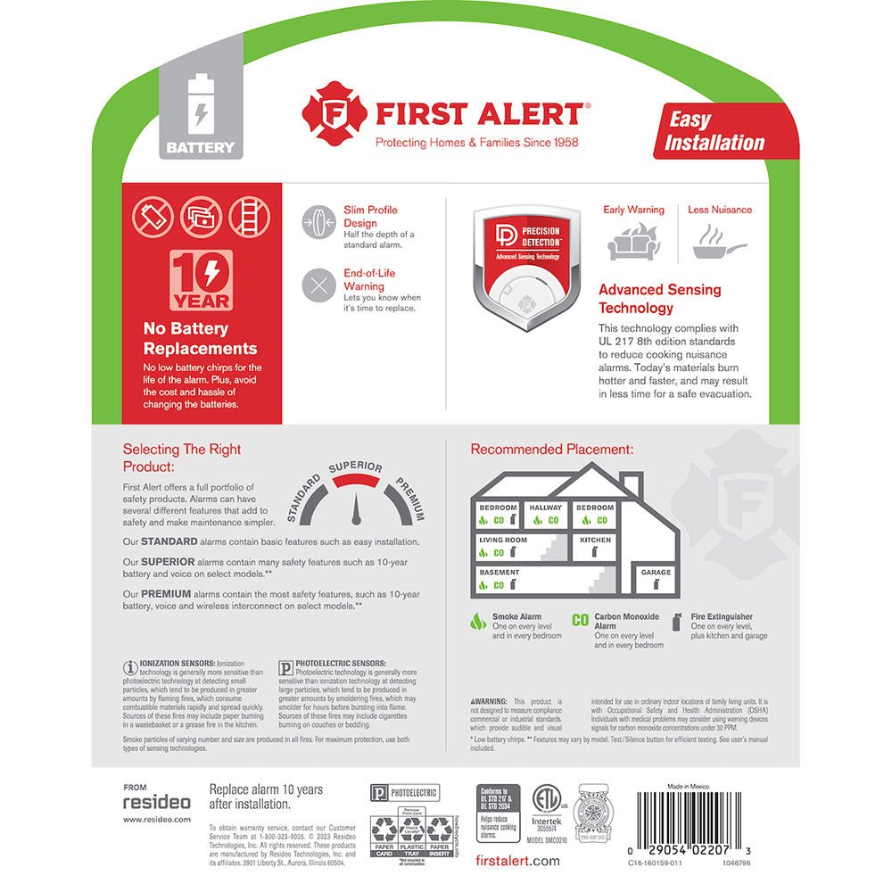 BRK SMCO210 10 - Year Sealed Battery Smoke and CO Alarm (1046802)