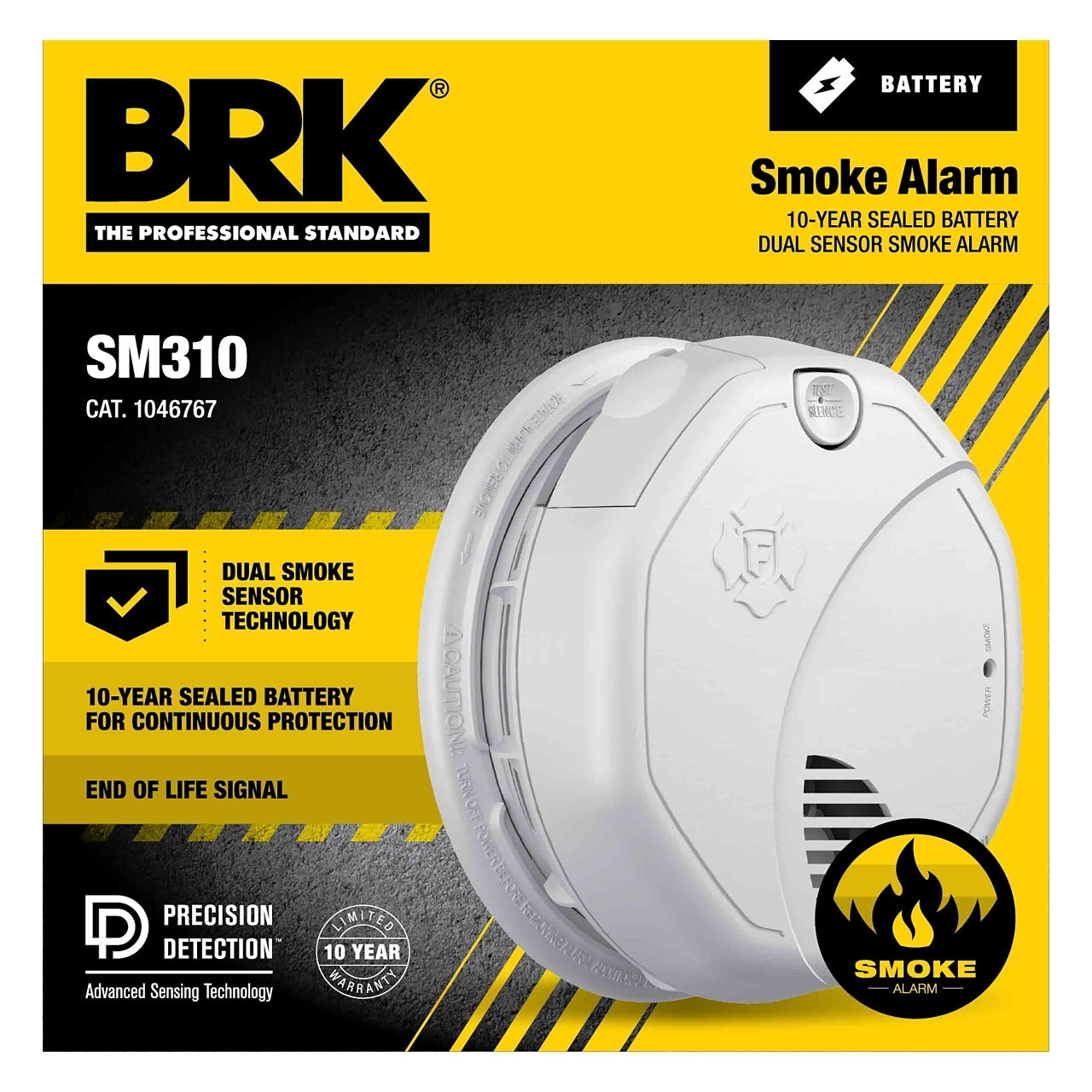 BRK SM310 10-Year Sealed Battery Smoke Alarm with Dual Sensor (1046767) - The Fire Alarm Supplier