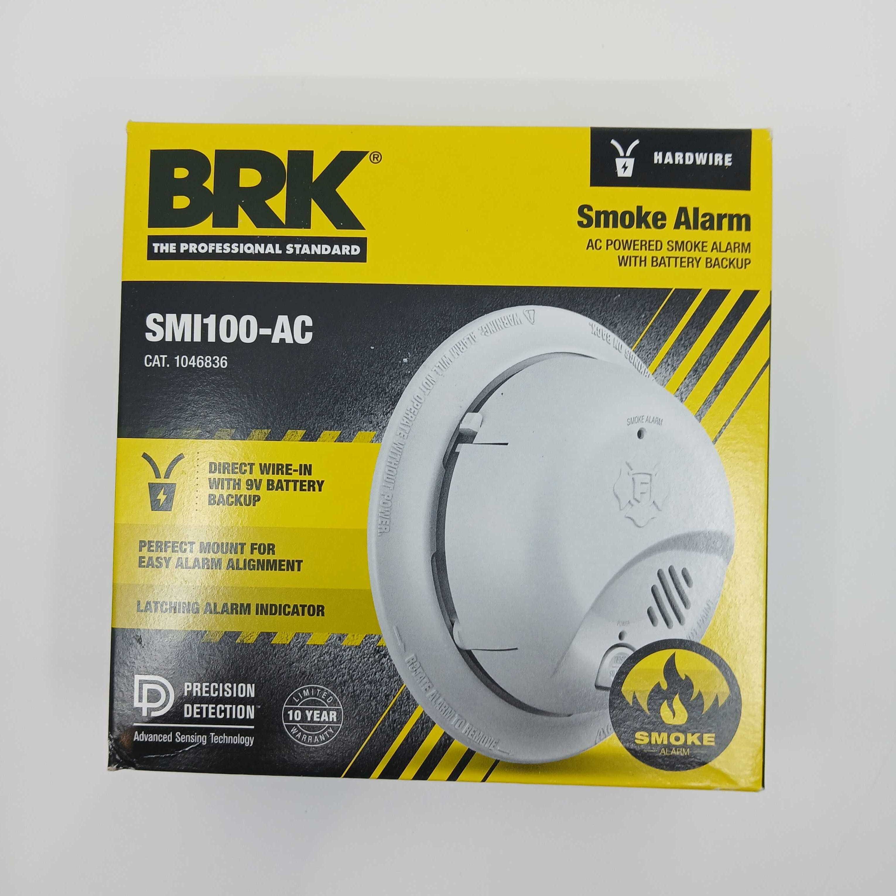BRK SMI100-AC Interconnect Hardwire Smoke Alarm with Battery Backup (1046836) - The Fire Alarm Supplier