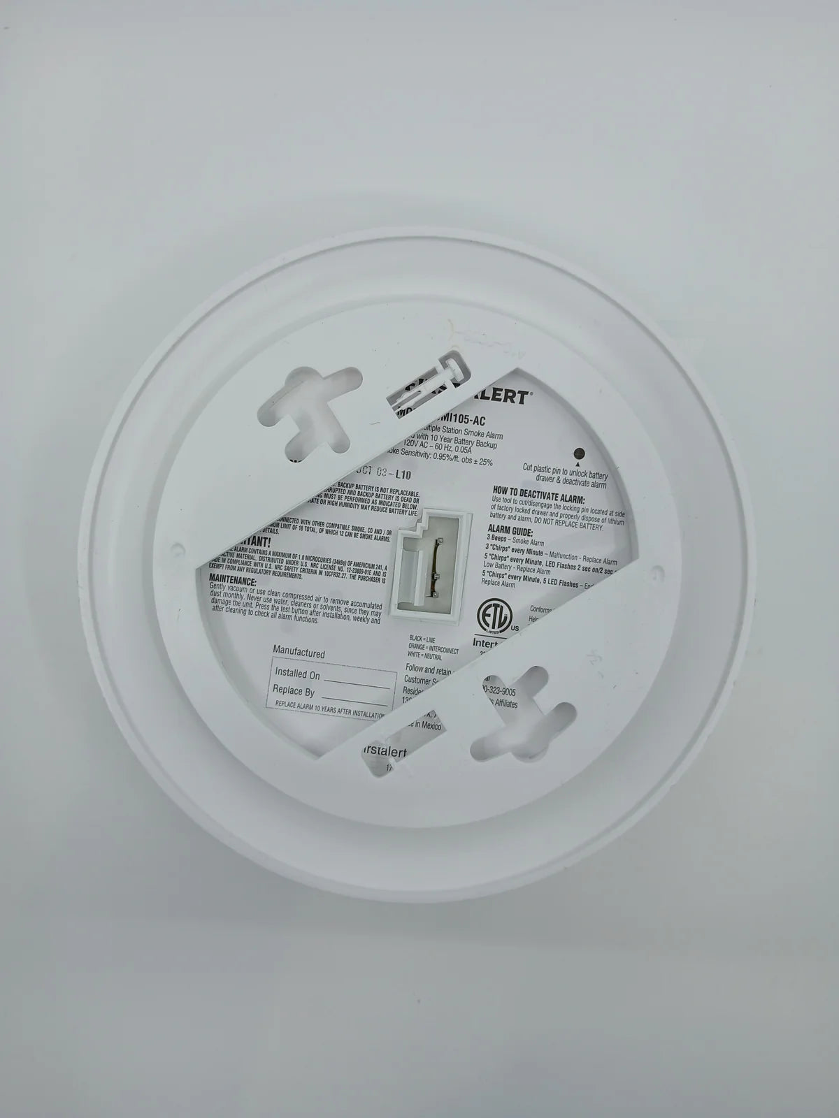 BRK SMI105-AC Interconnectable Ion Smoke Alarm (1046850) - The Fire Alarm Supplier