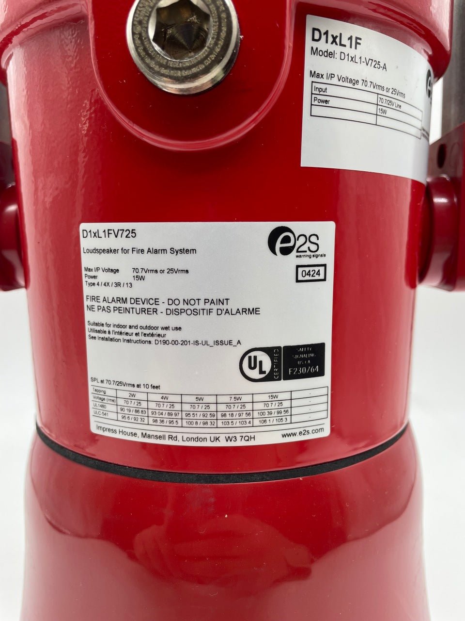 E2S by The Signal Source D1XL1FV725CN1A1R - The Fire Alarm Supplier