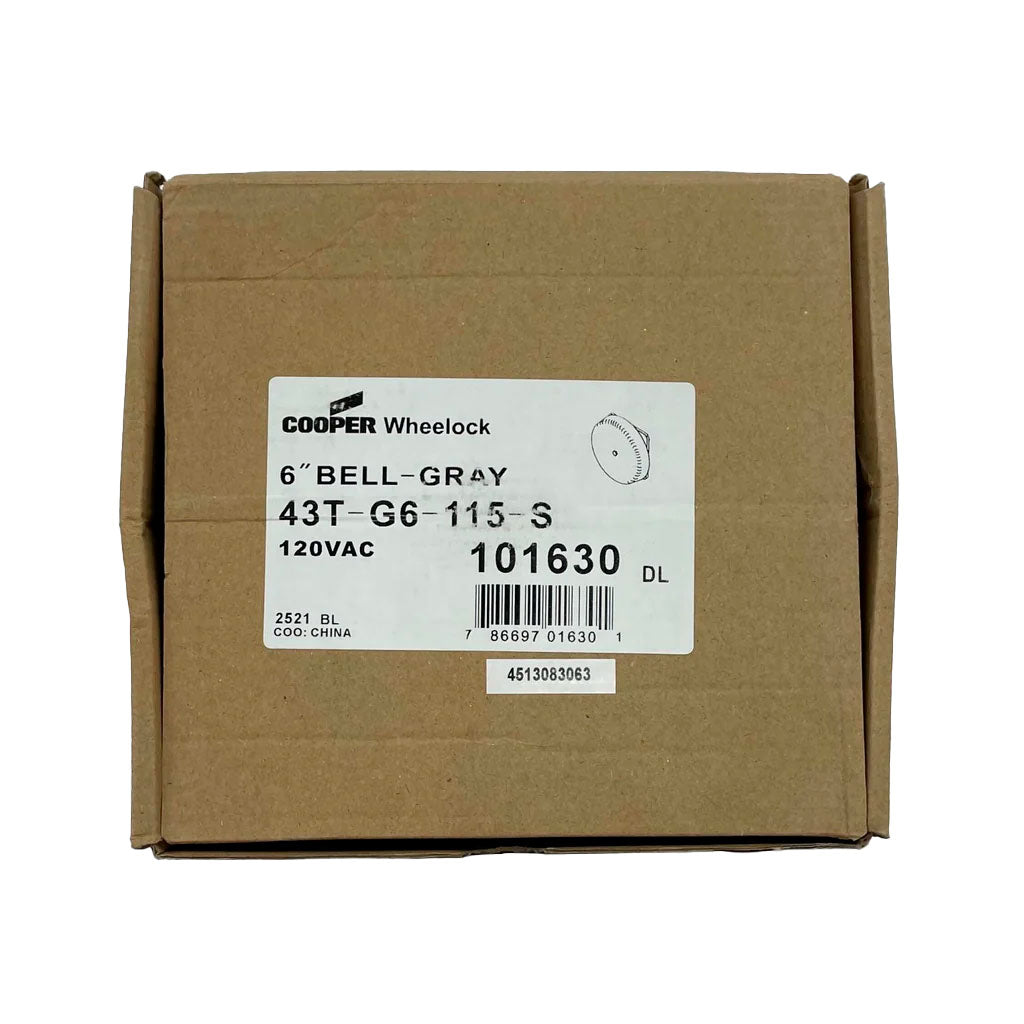Eaton Wheelock 43T-G6-115-S AC Vib Bell, Indoor Outdoor - The Fire Alarm Supplier