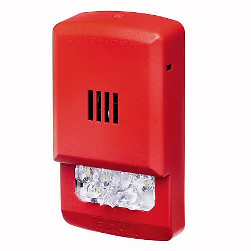 Eaton Wheelock ELHSR-N Eluxa LED Indoor Wall Horn Strobe, 15/185 cd, Red, No Lettering