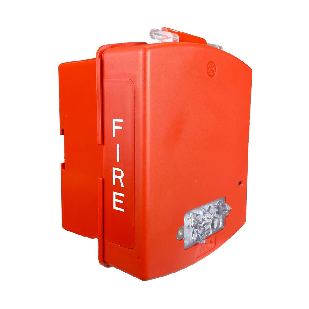 Eaton Wheelock EL4XST-FR Eluxa NEMA 4X strobe light mounted for emergency signaling and visual alerting.