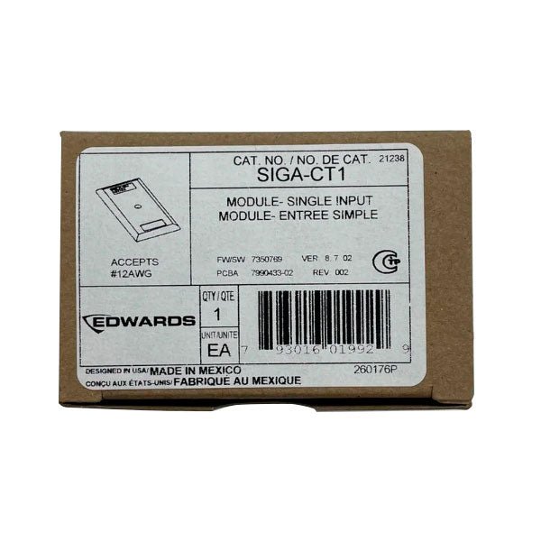 Edwards SIGA-CT1 Single Input Module - The Fire Alarm Supplier