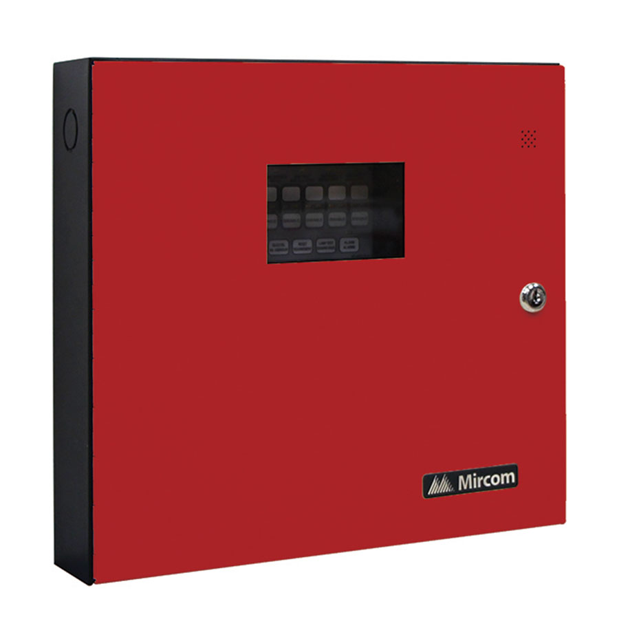 Mircom FA-106R Fire Alarm Panel, 6 Zone, Red Door