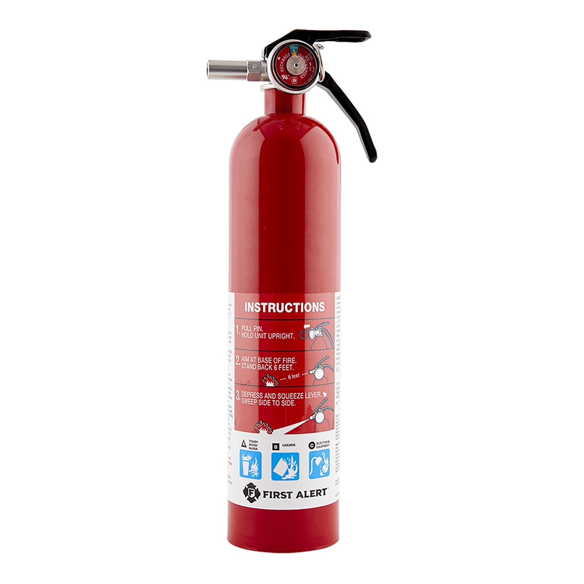 HOME1 Rechargeable Home Fire Extinguisher UL Rated 1 - A:10 - B:C (FE1A10GR) - The Fire Alarm Supplier