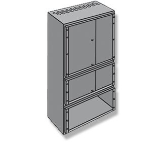 Notifier 020-476-009 ID2000/ID3000 Series Double Extended Deep Back-box Kit. Space for Up to 38Ah Batteries. H:840mm W:500mm D:220mm