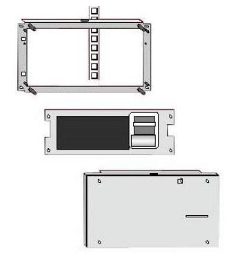 Notifier 020-593 6U X 19" Rack Blank Cover with Slot for Printer Paper. Black/Grey