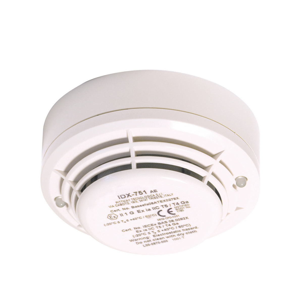 Notifier IDX-751 AE HAZARD Intrinsically Safe Optical Analogue Addressable Smoke Sensor with Twin LE