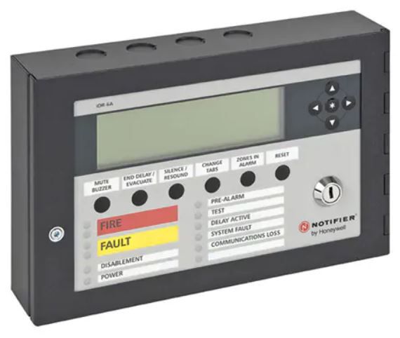Notifier PRL-IDR6A IDR-6A Active Repeater. 240 X 60 Graphic LCD. Requires External Power Source. Black/Grey. H:165mm W:254mm D:50mm