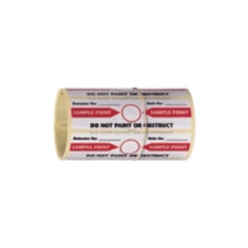 Modulaser CM10960 sampling point identification decals roll for fire alarms, with 100 durable safety label stickers.